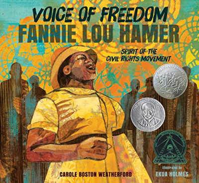 Voices of Freedom book cover shoing Fannie Lou Hamer