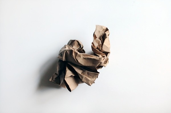 Crumpled paper for Amate art project
