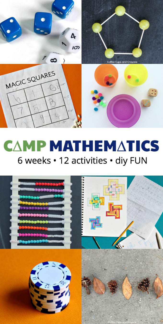 Summer Camp Mathematics for kids. A stay at home summer camp.