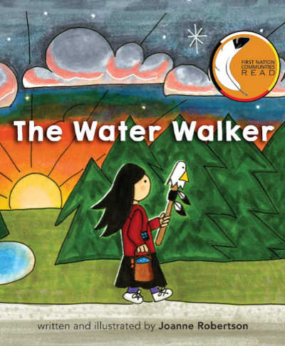 the water walker book cover with woman walking through trees