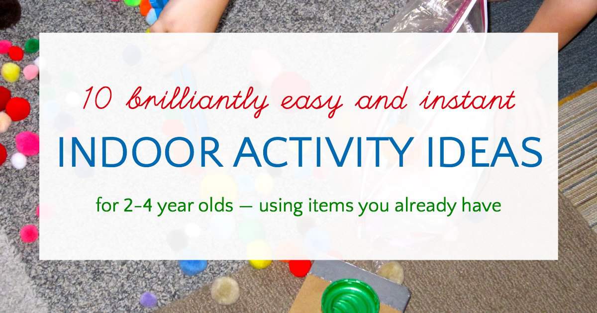 Easy and quick activities for 2-4 year old kids.