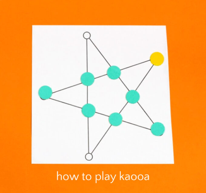 Kaooa game board and tokens