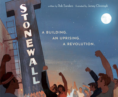 Stonewall picture book cover showing sign and fists in the air