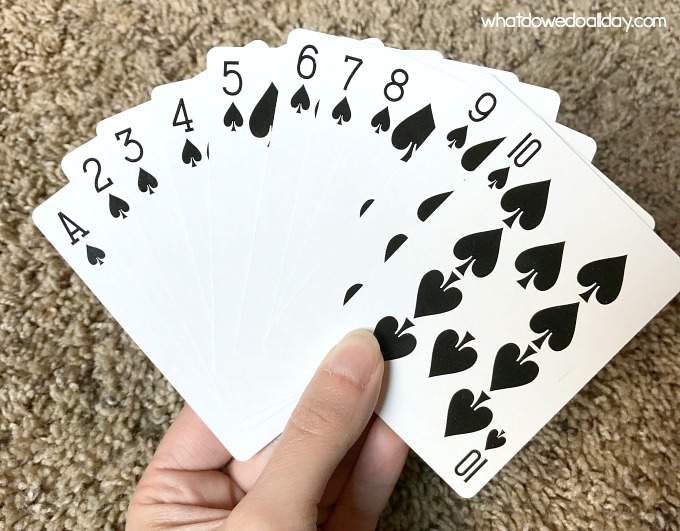 10 cards for math card puzzle