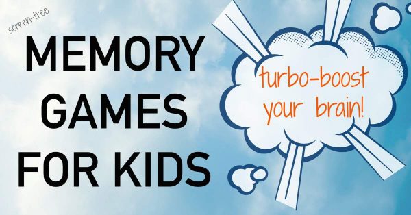Memory matching games for kids. Screen free ideas to boost brain power.