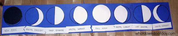 DIY moon phase puzzle for kids