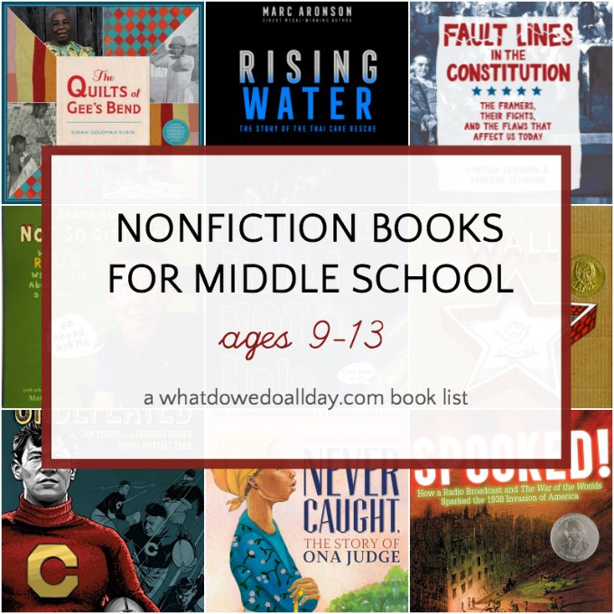List of nonfiction book for middle school kids