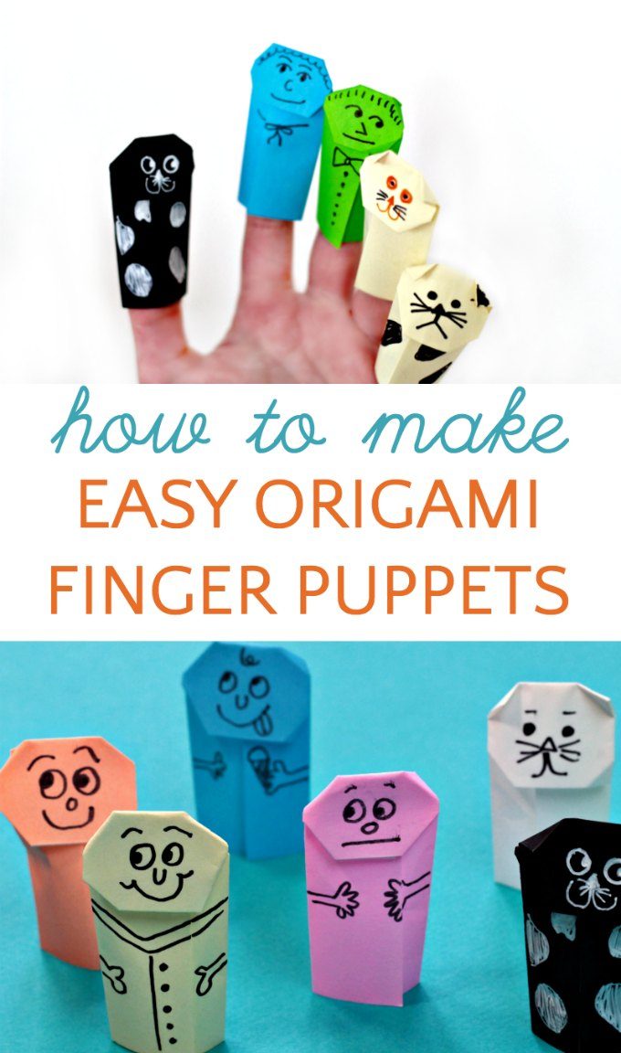 How to make easy origami finger puppets