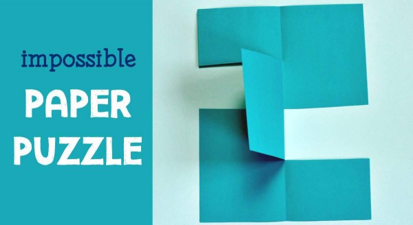 Fun and impossible paper puzzle for all ages.