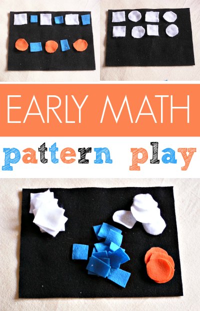 DIY felt pattern play kit is a great preschool math activity