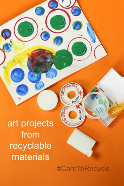 Make groovy art from recycled materials. 