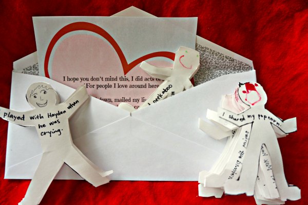 Valentine craft and poem to go withe the book The Giant Hug.