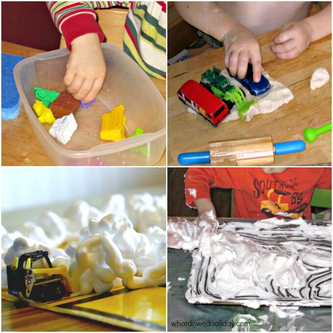 Sensory play with toy cars