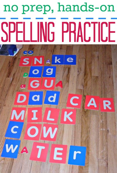 Spelling practice without fancy games or worksheets