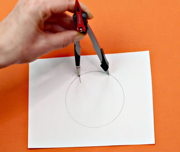 Drawing a circle with a compass
