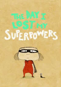 book cover with girl superhero in cape and mask