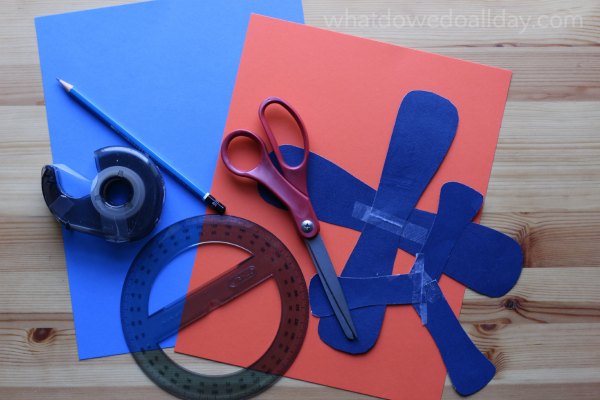 Supplies for making a paper boomerang