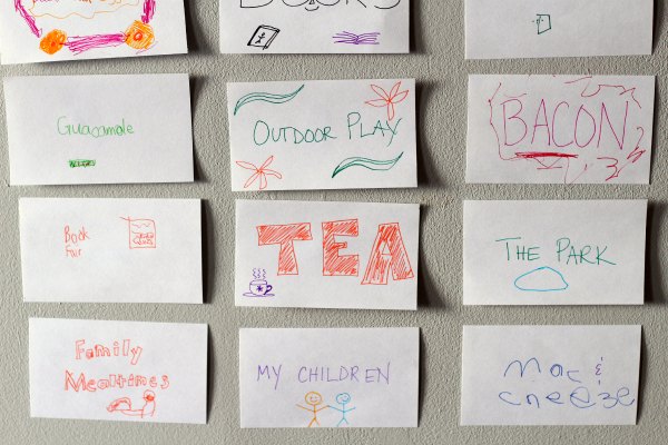 Create a family thankful wall to practice gratitude.