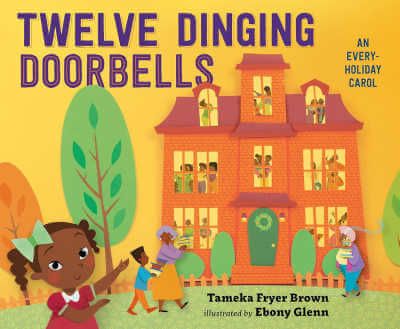 Twelve Dinging Doorbells picture book cover.