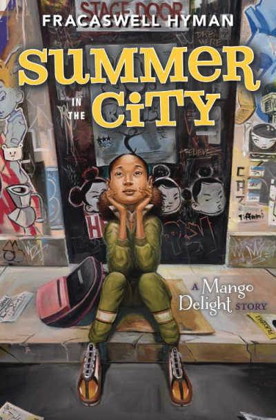 Summer in the City book cover with girl sitting on the sidewalk