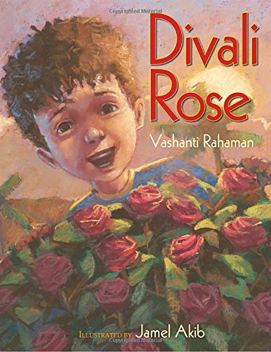 Divali Rose book cover boy with roses