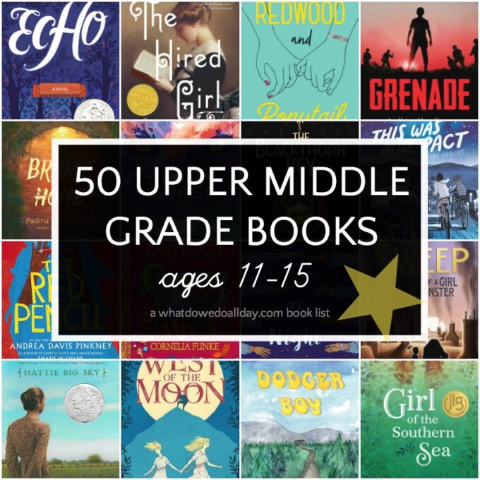 List of upper middle grade books for 11-15 year olds