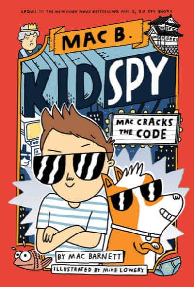 Mac Cracks the Code book cover showing boy and dog in sunglasses