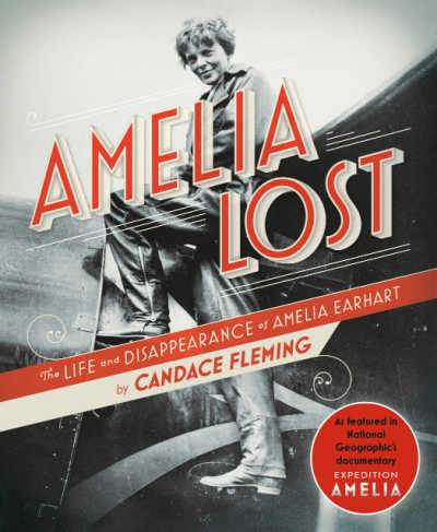 Amelia Lost book cover showing photograph of Amelia Earhart