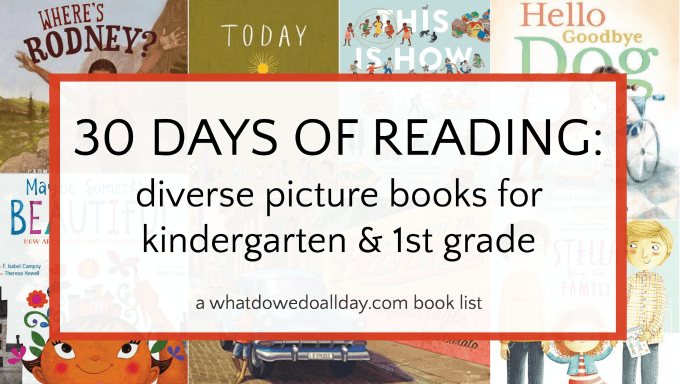 Diverse books for kindergarten and first grade. Appropriate for ages 4-8.