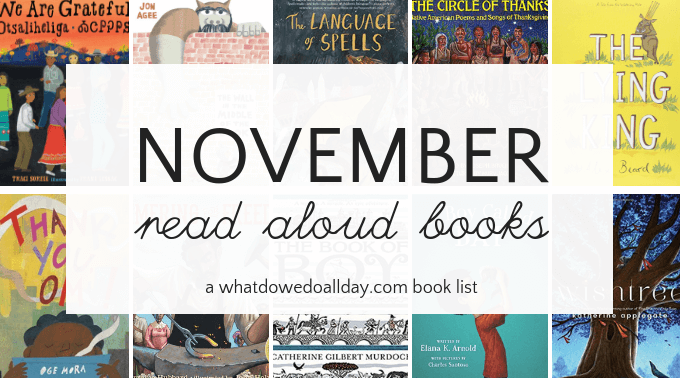 November read aloud books for the classroom and families